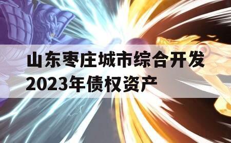 山东枣庄城市综合开发2023年债权资产