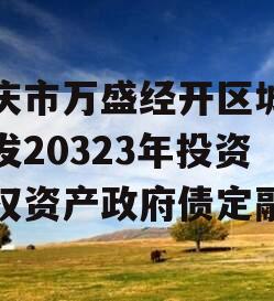 重庆市万盛经开区城市开发20323年投资债权资产政府债定融