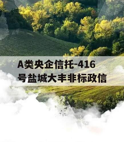 A类央企信托-416号盐城大丰非标政信