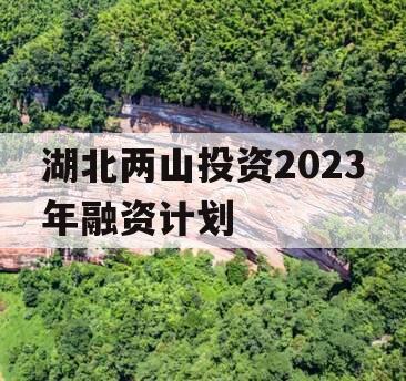 湖北两山投资2023年融资计划