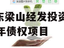 山东梁山经发投资2023年债权项目