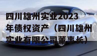 四川雄州实业2023年债权资产（四川雄州实业有限公司董事长）