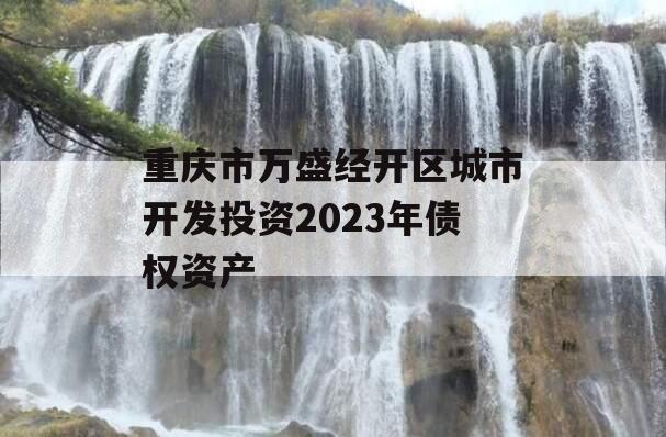 重庆市万盛经开区城市开发投资2023年债权资产