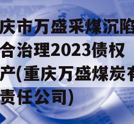 重庆市万盛采煤沉陷区综合治理2023债权资产(重庆万盛煤炭有限责任公司)