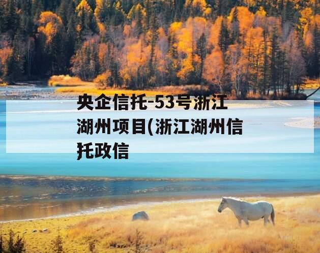 央企信托-53号浙江湖州项目(浙江湖州信托政信
)