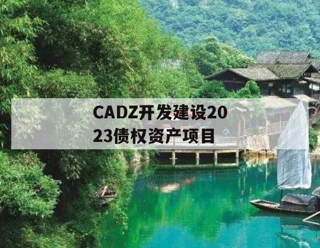 CADZ开发建设2023债权资产项目