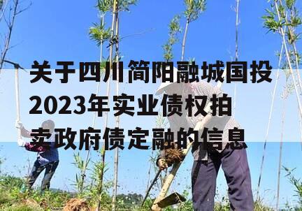 关于四川简阳融城国投2023年实业债权拍卖政府债定融的信息