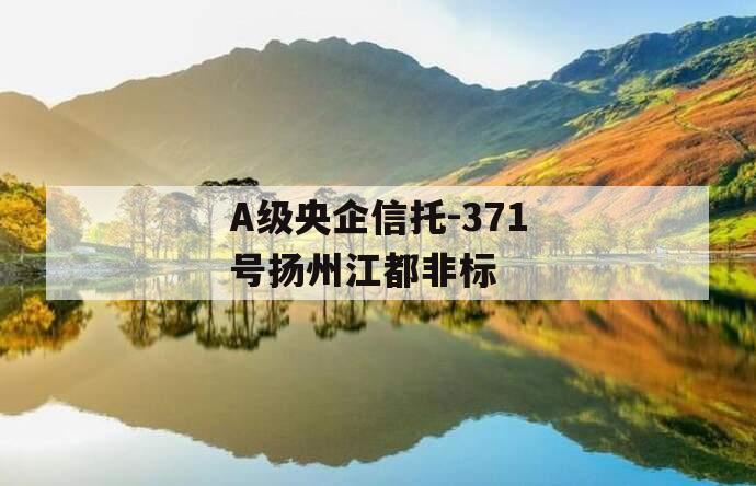 A级央企信托-371号扬州江都非标
