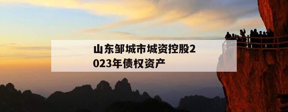 山东邹城市城资控股2023年债权资产