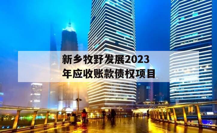 新乡牧野发展2023年应收账款债权项目