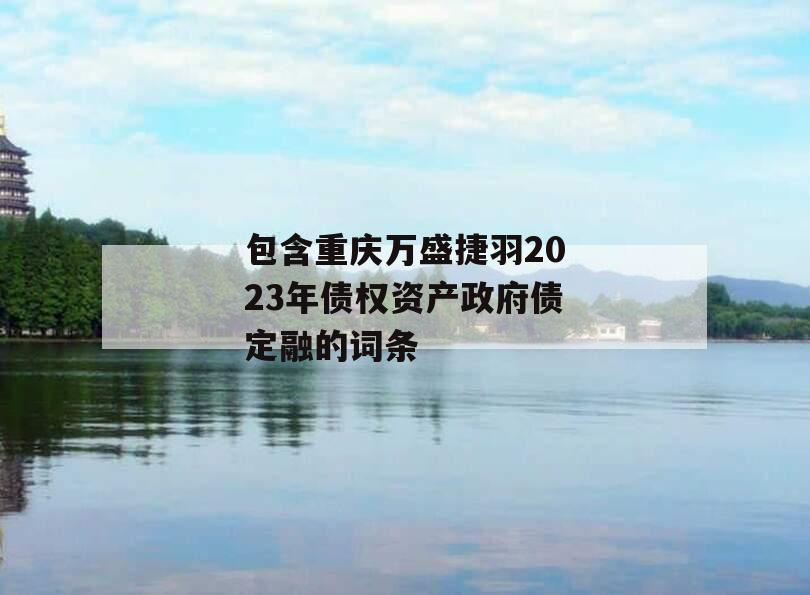 包含重庆万盛捷羽2023年债权资产政府债定融的词条