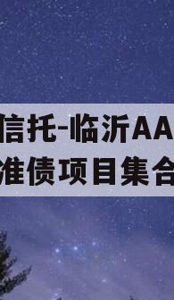 国企信托-临沂AA公募标准债项目集合信托