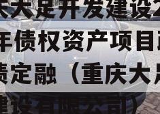 重庆大足开发建设2023年债权资产项目政府债定融（重庆大足开发建设有限公司）
