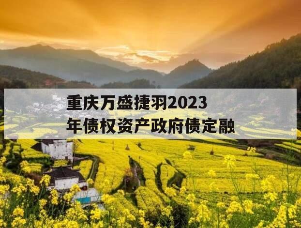 重庆万盛捷羽2023年债权资产政府债定融