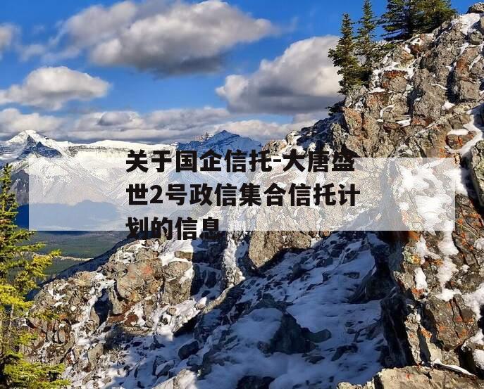 关于国企信托-大唐盛世2号政信集合信托计划的信息