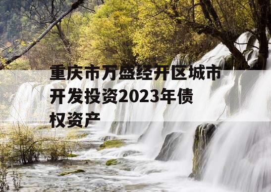 重庆市万盛经开区城市开发投资2023年债权资产