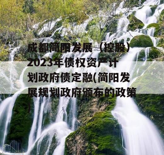成都简阳发展（控股）2023年债权资产计划政府债定融(简阳发展规划政府颁布的政策)