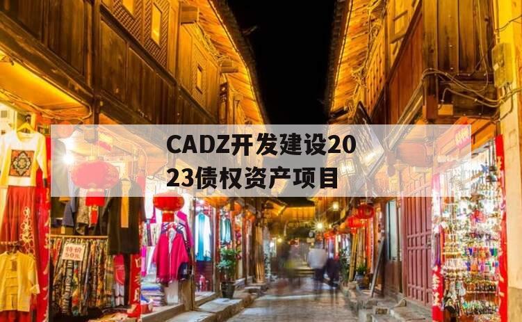 CADZ开发建设2023债权资产项目