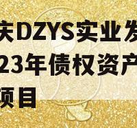 重庆DZYS实业发展2023年债权资产转让项目