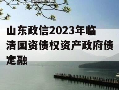 山东政信2023年临清国资债权资产政府债定融