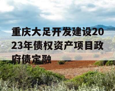 重庆大足开发建设2023年债权资产项目政府债定融