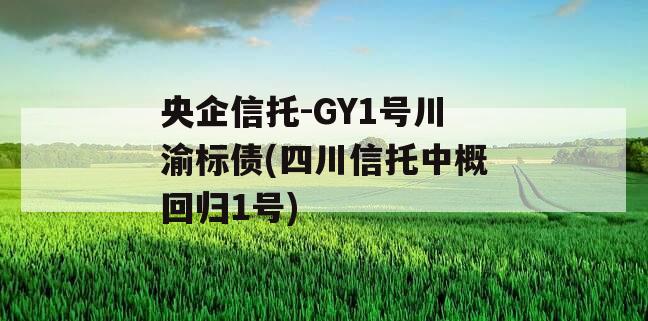 央企信托-GY1号川渝标债(四川信托中概回归1号)