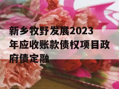 新乡牧野发展2023年应收账款债权项目政府债定融