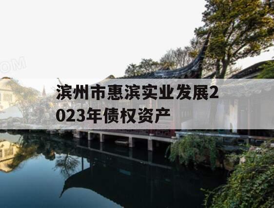 滨州市惠滨实业发展2023年债权资产