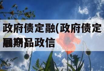 政府债定融(政府债定融产品政信
展期)