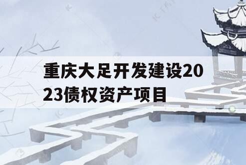 重庆大足开发建设2023债权资产项目