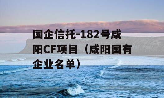 国企信托-182号咸阳CF项目（咸阳国有企业名单）