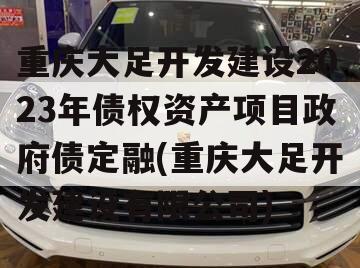 重庆大足开发建设2023年债权资产项目政府债定融(重庆大足开发建设有限公司)