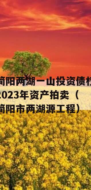 简阳两湖一山投资债权2023年资产拍卖（简阳市两湖源工程）