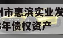 滨州市惠滨实业发展2023年债权资产