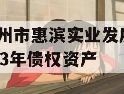 滨州市惠滨实业发展2023年债权资产