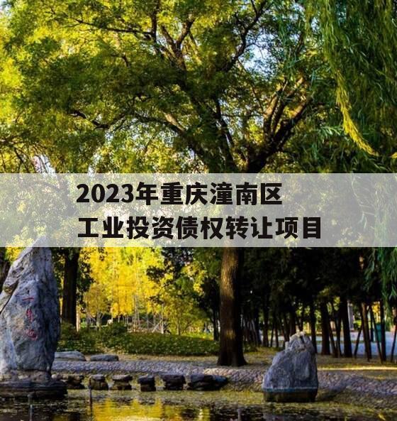 2023年重庆潼南区工业投资债权转让项目