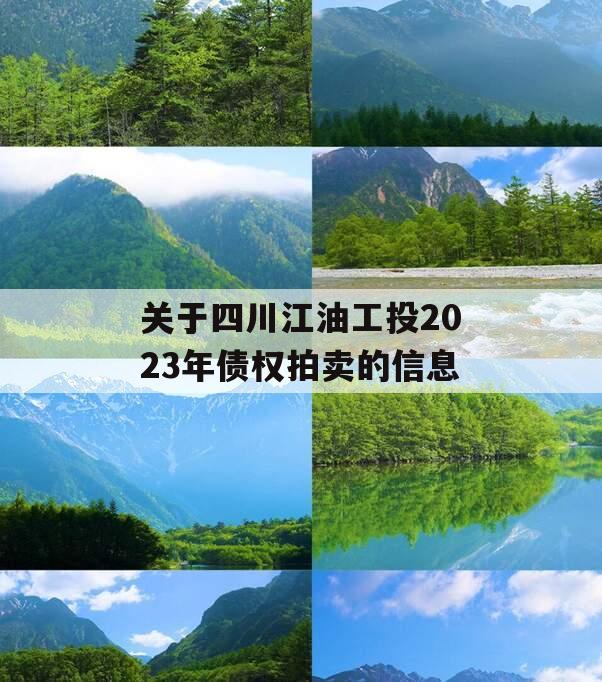 关于四川江油工投2023年债权拍卖的信息