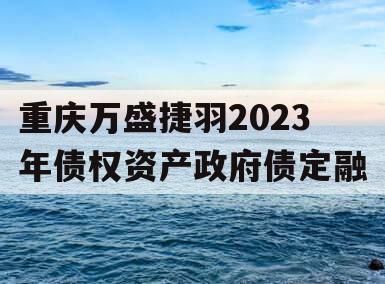 重庆万盛捷羽2023年债权资产政府债定融