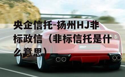 央企信托-扬州HJ非标政信（非标信托是什么意思）