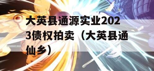 大英县通源实业2023债权拍卖（大英县通仙乡）