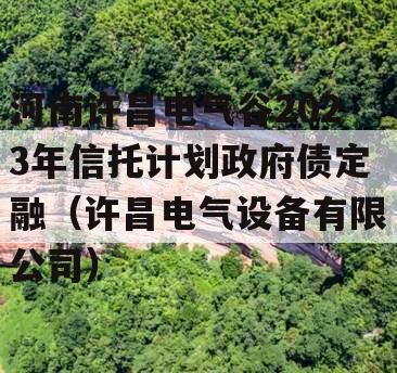 河南许昌电气谷2023年信托计划政府债定融（许昌电气设备有限公司）