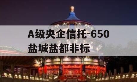 A级央企信托-650盐城盐都非标