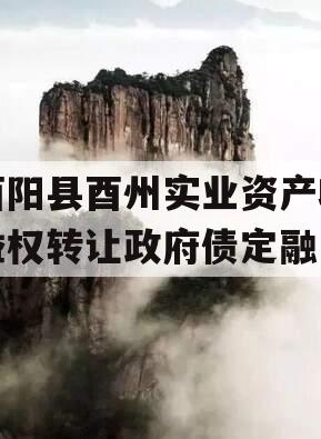 酉阳县酉州实业资产收益权转让政府债定融