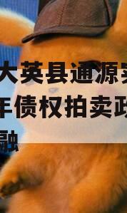 四川大英县通源实业2023年债权拍卖政府债定融