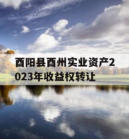 酉阳县酉州实业资产2023年收益权转让