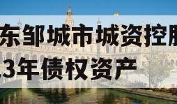 山东邹城市城资控股2023年债权资产