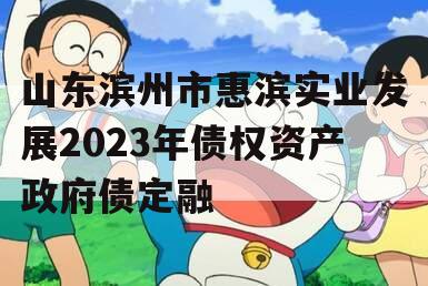 山东滨州市惠滨实业发展2023年债权资产政府债定融