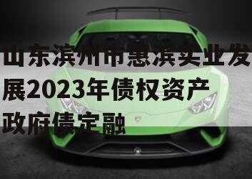 山东滨州市惠滨实业发展2023年债权资产政府债定融