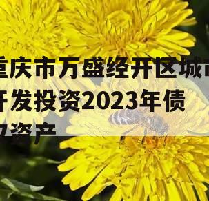 重庆市万盛经开区城市开发投资2023年债权资产