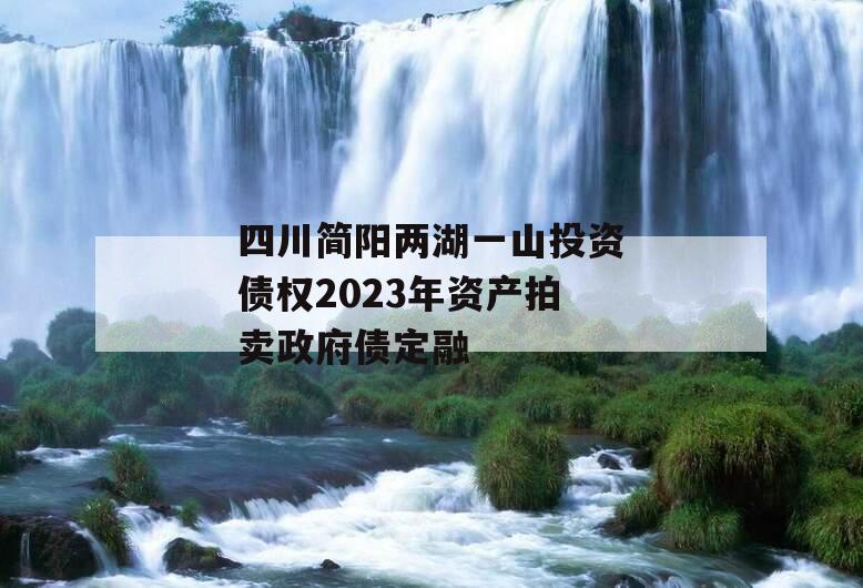 四川简阳两湖一山投资债权2023年资产拍卖政府债定融